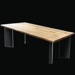 Viadurini Living Esstische Nach Mass|Esstische-Plattierter Tisch aus Asteiche furniert und Kristall Made in Italy - Vicente