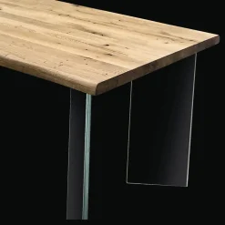 Viadurini Living Esstische Nach Mass|Esstische-Plattierter Tisch aus Asteiche furniert und Kristall Made in Italy - Vicente