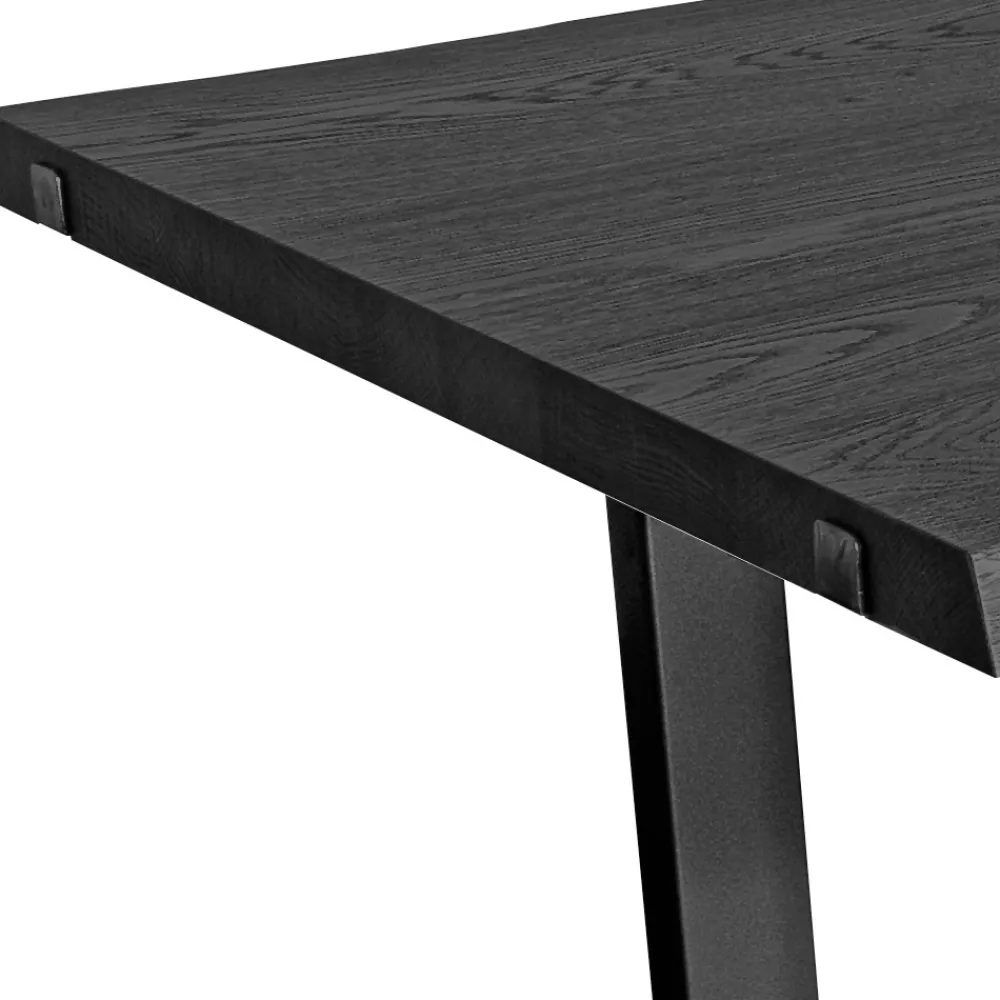 Viadurini Living Esstische Nach Mass|Esstische-Plattierter Tisch aus quadratischer Asteiche und Metallgestell Made in Italy - Pilar
