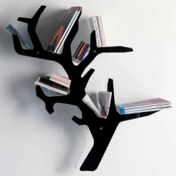 Viadurini Living Wandgarderobe-Plexiglas Wandregal mit Kleiderhaken Made in Italy - Neon