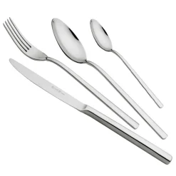 Viadurini Kitchen Besteck Set-Poliertes Edelstahl Besteck leerer Griff modernes Design 24 Stück - Schwanz