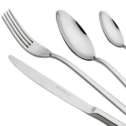 Viadurini Kitchen Besteck Set-Poliertes Edelstahl Besteck leerer Griff modernes Design 24 Stück - Schwanz