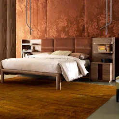 Viadurini Night Design Polsterbetten-Polster Ehebett aus Massivholz Grilli York made Italy