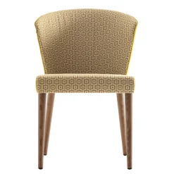 Grilli Design Stühle-Polsterstuhl aus Massivholz York made in Italy, 2 Stücke