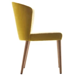 Grilli Design Stühle-Polsterstuhl aus Massivholz York made in Italy, 2 Stücke