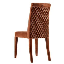 Grilli Moderne Stühle-Polsterstuhl living aus Massivholz Zarafa Made in Italy, 2 Stücke