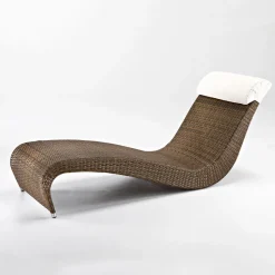 Viadurini in the Garden Sonnenliegen-Polyrattan-Gartenliege mit Kopfstützenkissen – Viserys