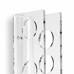 Viadurini Living Design Weinregal-Porta kleine transparente Baby Wandflaschen L6xH60xP11cm