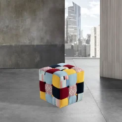 Viadurini Living Sitzsäcke|Sitzsäcke-Pouf mit Stoffbezug in Patchwork-Technik – Bromo