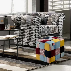 Viadurini Living Sitzsäcke|Sitzsäcke-Pouf mit Stoffbezug in Patchwork-Technik – Bromo
