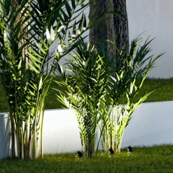 Viadurini Lighting Gartenlampion-Projektor, LED-Einbaustrahler aus mattschwarzem Aluminium 4 Stück - Obrina