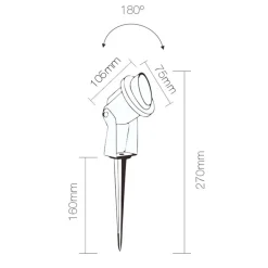 Viadurini Lighting Gartenlampion-Projektor, LED-Einbaustrahler aus mattschwarzem Aluminium 4 Stück - Obrina