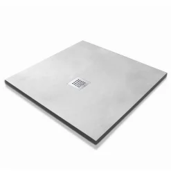 Viadurini Bathroom Quadratische Duschwannen-Quadratische Duschwanne 80x80 in modernem Design mit Harzbetoneffekt - Cupio