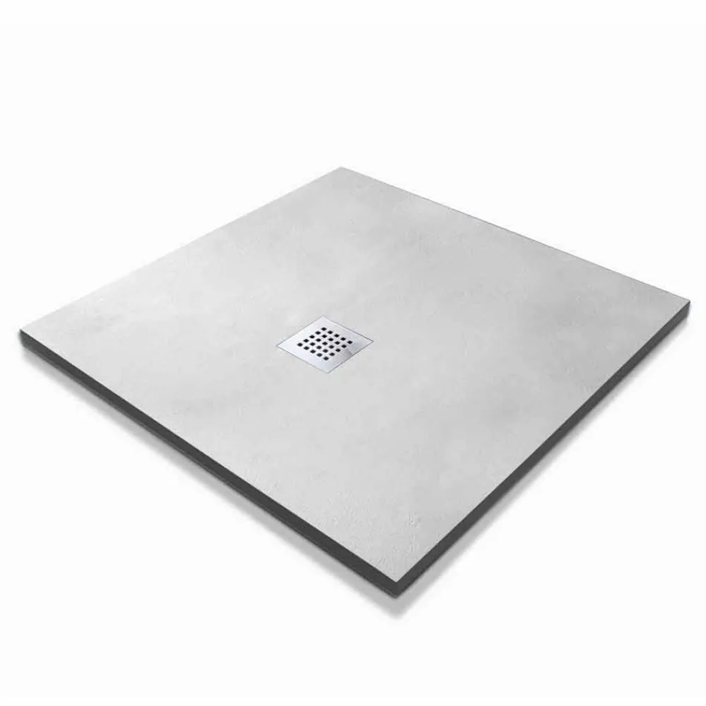 Viadurini Bathroom Quadratische Duschwannen-Quadratische Duschwanne 80x80 in modernem Design mit Harzbetoneffekt - Cupio