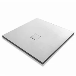 Viadurini Bathroom Quadratische Duschwannen-Quadratische Duschwanne 80x80 cm in weißem Harz Samteffekt - Estimo