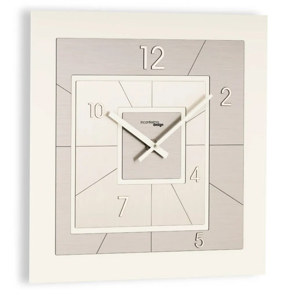 Viadurini Time Design Wanduhren-Quadratische Uhr aus halbgeschäumtem PVC mit hoher Dichte, hergestellt in Italien – kreativ