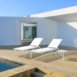 Viadurini in the Garden Garten Beistelltisch-Quadratischer Couchtisch im Freien aus lackiertem Aluminium, Homemotion 2 Stück - Marius