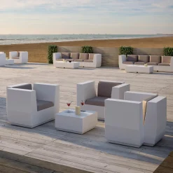 Viadurini in the Garden Garten Beistelltisch-Quadratischer Garten-Couchtisch aus Polyethylen Made in Italy - Macao