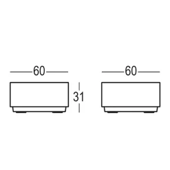 Viadurini in the Garden Garten Beistelltisch-Quadratischer Garten-Couchtisch aus Polyethylen Made in Italy - Macao
