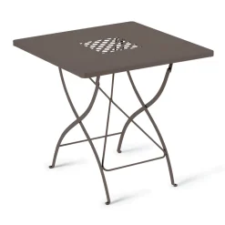 Viadurini in the Garden Garten Beistelltisch-Quadratischer Klapptisch für den Außenbereich aus verzinktem Stahl Made in Italy - Selvaggia
