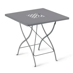 Viadurini in the Garden Garten Beistelltisch-Quadratischer Klapptisch für den Außenbereich aus verzinktem Stahl Made in Italy - Selvaggia