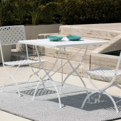 Viadurini in the Garden Garten Beistelltisch-Quadratischer Klapptisch für den Außenbereich aus verzinktem Stahl Made in Italy - Selvaggia