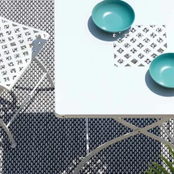 Viadurini in the Garden Garten Beistelltisch-Quadratischer Klapptisch für den Außenbereich aus verzinktem Stahl Made in Italy - Selvaggia