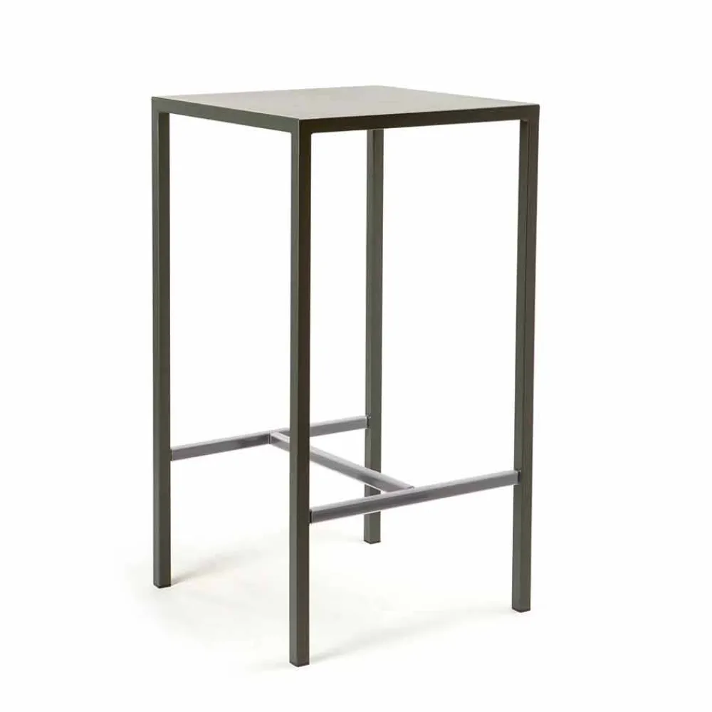 Viadurini in the Garden Garten Beistelltisch-Quadratischer Stehtisch aus lackiertem Metall im Freien Hergestellt in Italien - Fada