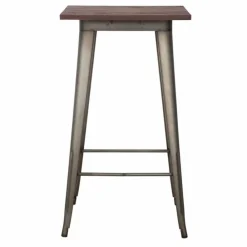 Viadurini Living Moderne Couchtische-Quadratischer Stehtisch im modernen Industriestil aus Eisen und Holz - Sophie