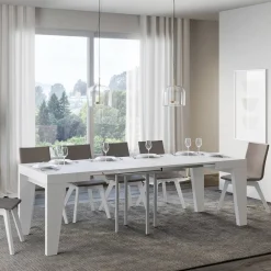 Viadurini Living Ausziehbare Esstische-Quadratischer Tisch, ausziehbar auf 246 cm, aus Holz, hergestellt in Italien – Blume