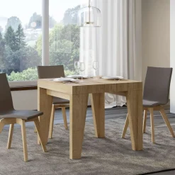Viadurini Living Ausziehbare Esstische-Quadratischer Tisch, ausziehbar auf 246 cm, aus Holz, hergestellt in Italien – Blume