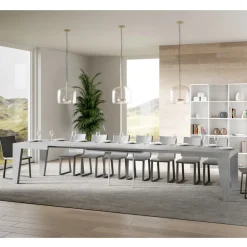 Viadurini Living Ausziehbare Esstische-Quadratischer Tisch, ausziehbar auf 440 cm, aus Holz, hergestellt in Italien – Blume