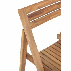 Viadurini in the Garden Gartentische Aus Teakholz-Quadratischer Tisch im Freien aus Akazienholz mit 4 Klappstühlen - Salbei