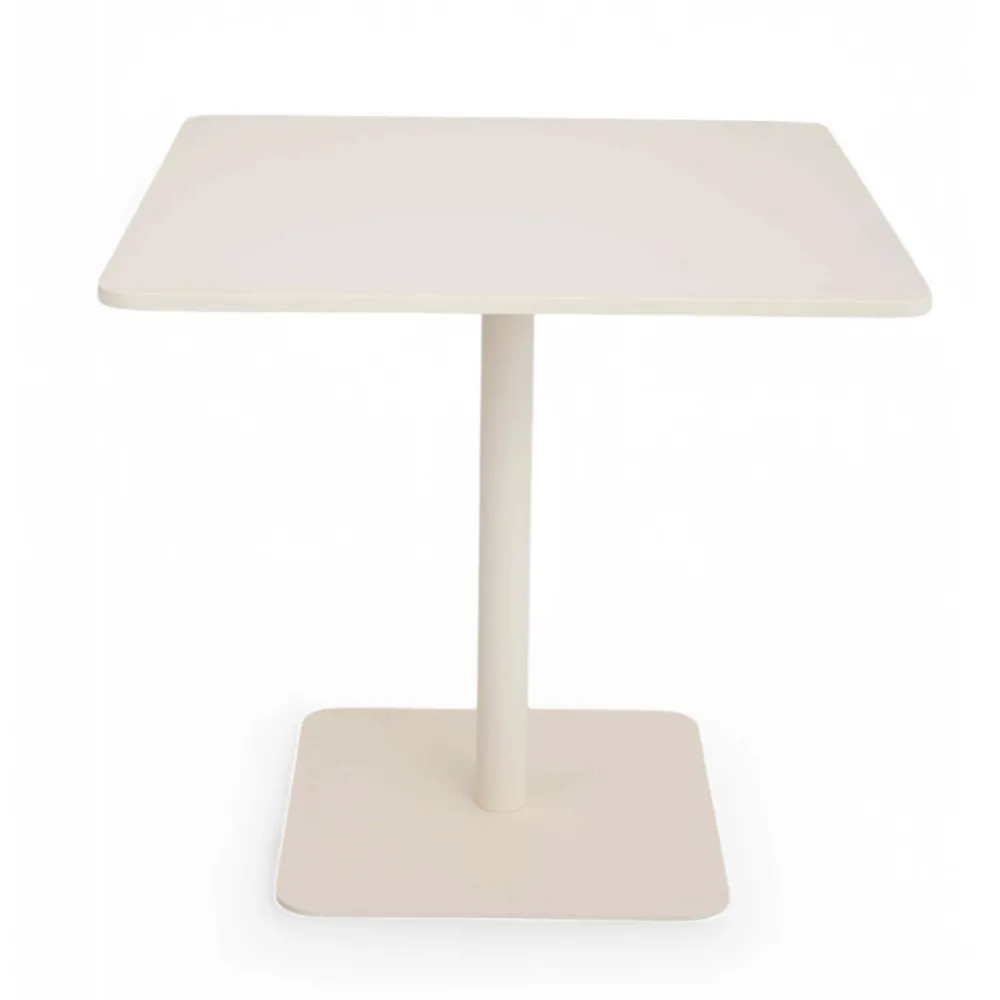 Viadurini in the Garden Gartentische Aus Aluminium-Quadratischer Tisch 80x80 cm Outdoor aus Beige Aluminium - Alfresco