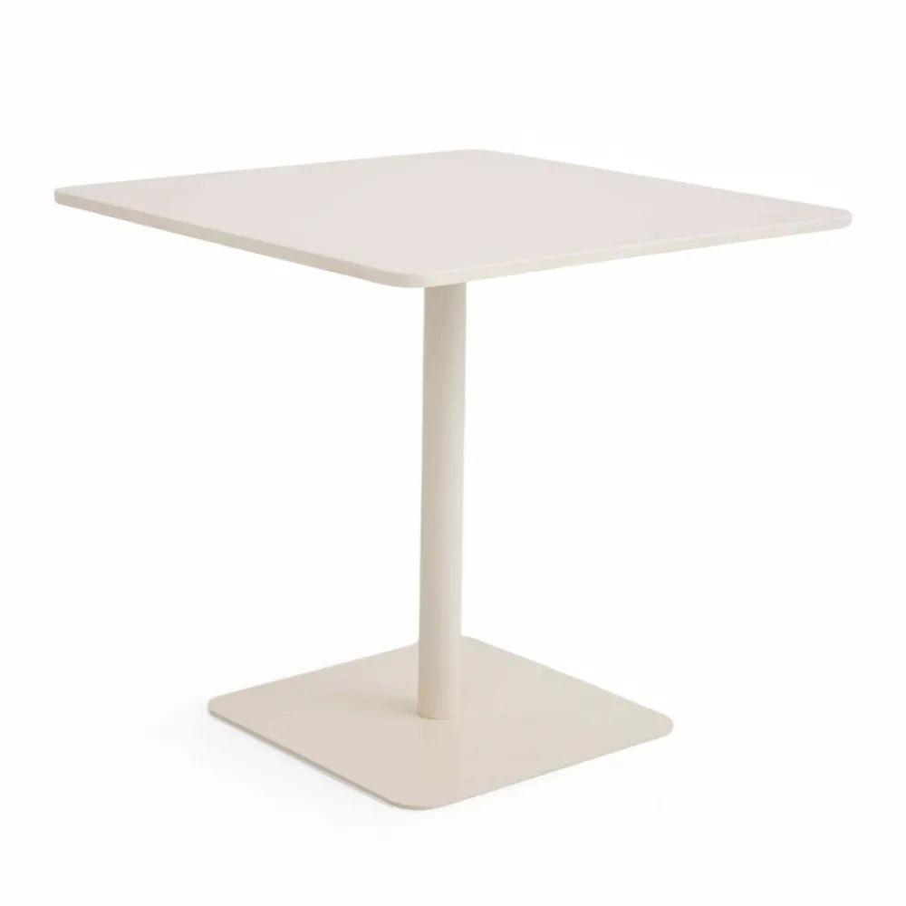 Viadurini in the Garden Gartentische Aus Aluminium-Quadratischer Tisch 80x80 cm Outdoor aus Beige Aluminium - Alfresco