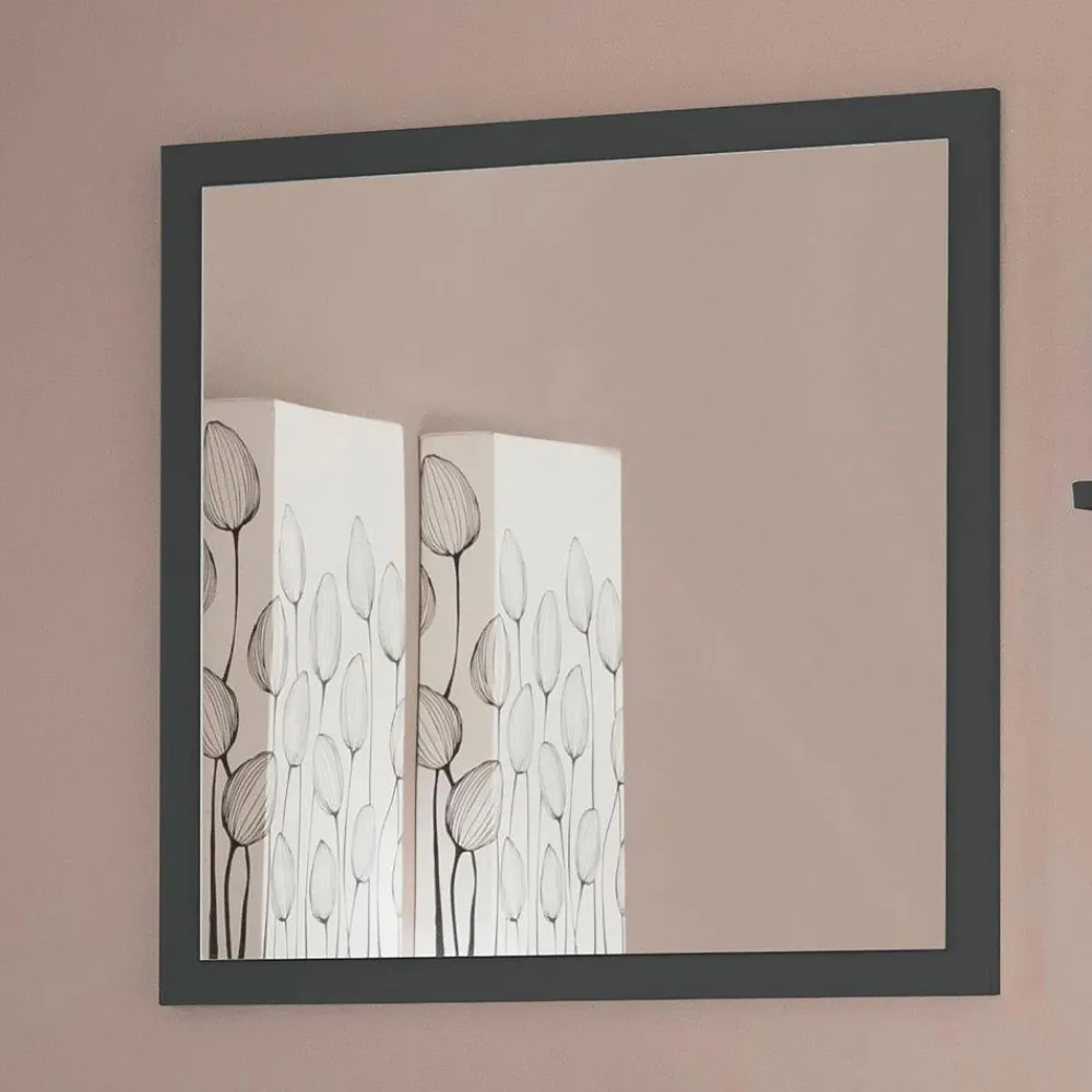 Viadurini Decor Wandspiegel-Quadratischer Wandspiegel mit weißem oder anthrazitfarbenem Rahmen - Emanuelito