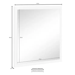 Viadurini Decor Wandspiegel-Quadratischer Wandspiegel mit weißem oder anthrazitfarbenem Rahmen - Emanuelito