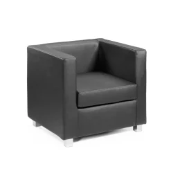 Viadurini Living Moderne Sessel-Quadratischer Wannensessel mit Lederbezug, hergestellt in Italien – Torch