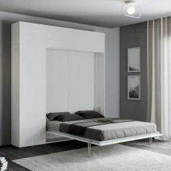 Viadurini Night Design Klappbett-Queen-Size-Bett mit vertikalem Klappbett mit Säule und Wandeinheit - Magiccompare