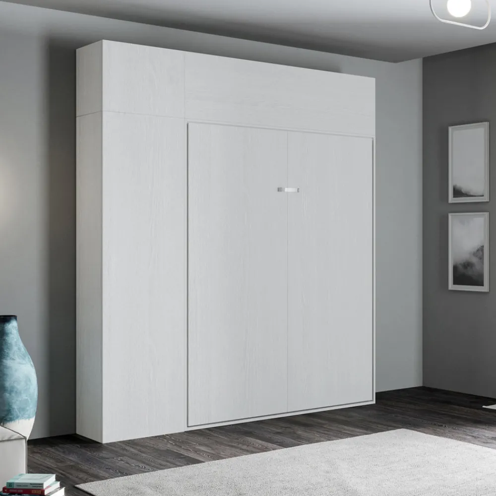 Viadurini Night Design Klappbett-Queen-Size-Bett mit vertikalem Klappbett mit Säule und Wandeinheit - Magiccompare