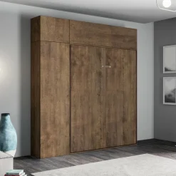 Viadurini Night Design Klappbett-Queen-Size-Bett mit vertikalem Klappbett mit Säule und Wandeinheit - Magiccompare