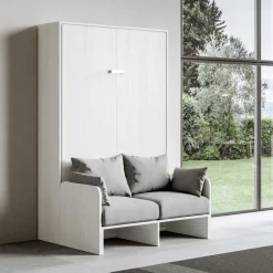 Viadurini Night Design Klappbett-Queen-Size-Bett mit vertikalem Klappbett und Sofa Made in Italy - Magiccompare