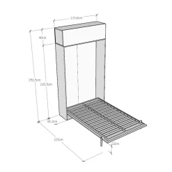 Viadurini Night Design Klappbett-Queen-Size-Bett mit vertikalem Klappbett und Wandeinheit - Magiccompare
