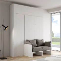 Viadurini Night Design Klappbett-Queen-Size-Klappbett mit Sofa, Säule und Wandeinheit - Magiccompare