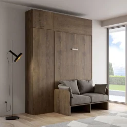 Viadurini Night Design Klappbett-Queen-Size-Klappbett mit Sofa, Säule und Wandeinheit - Magiccompare