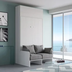 Viadurini Night Design Klappbett-Queen-Size-Klappbett mit Sofa und Wandeinheit - Magiccompare