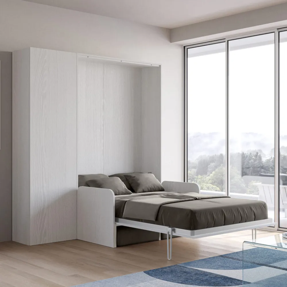 Viadurini Night Design Klappbett-Queen-Size-Klappbett mit Sofa und Säule - Magiccompare