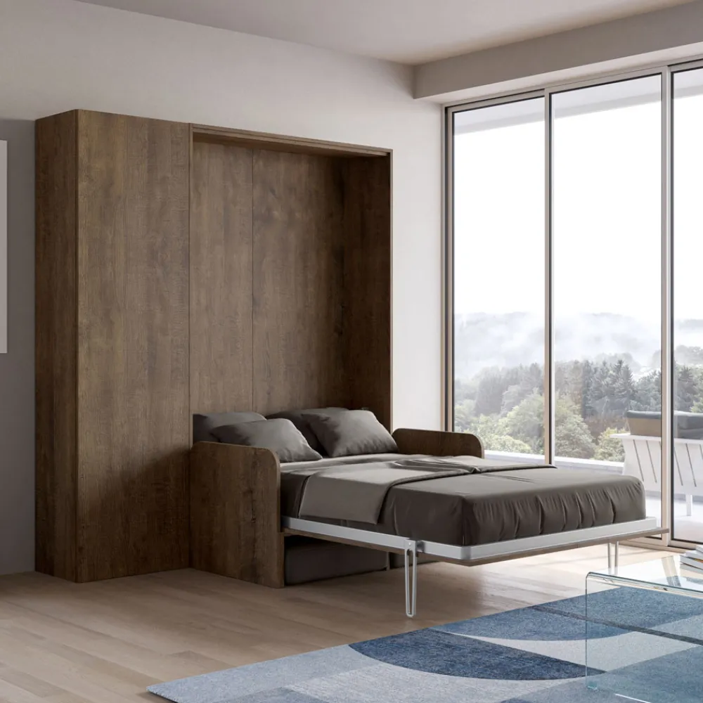 Viadurini Night Design Klappbett-Queen-Size-Klappbett mit Sofa und Säule - Magiccompare