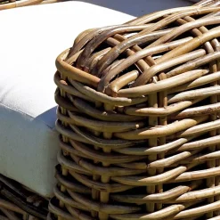 Viadurini in the Garden Garten Lounge Set-Rattan-Gartenlounge mit Couchtisch und Kissen aus Holz - Hugues