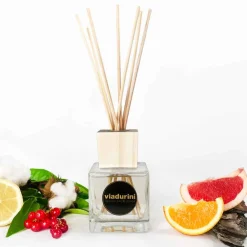 Viadurini Home Fragrance Keep Calm-Raumduft Baumwolle und Hanf 200 ml mit Stäbchen - Acquadipositano